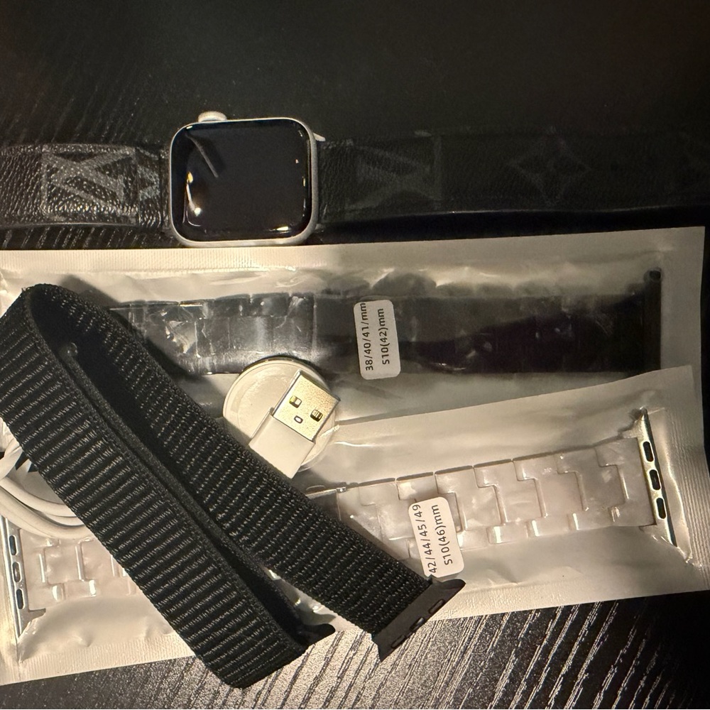 Apple Black Smartwatch Series 6 with Interchangeable Bands and Charger